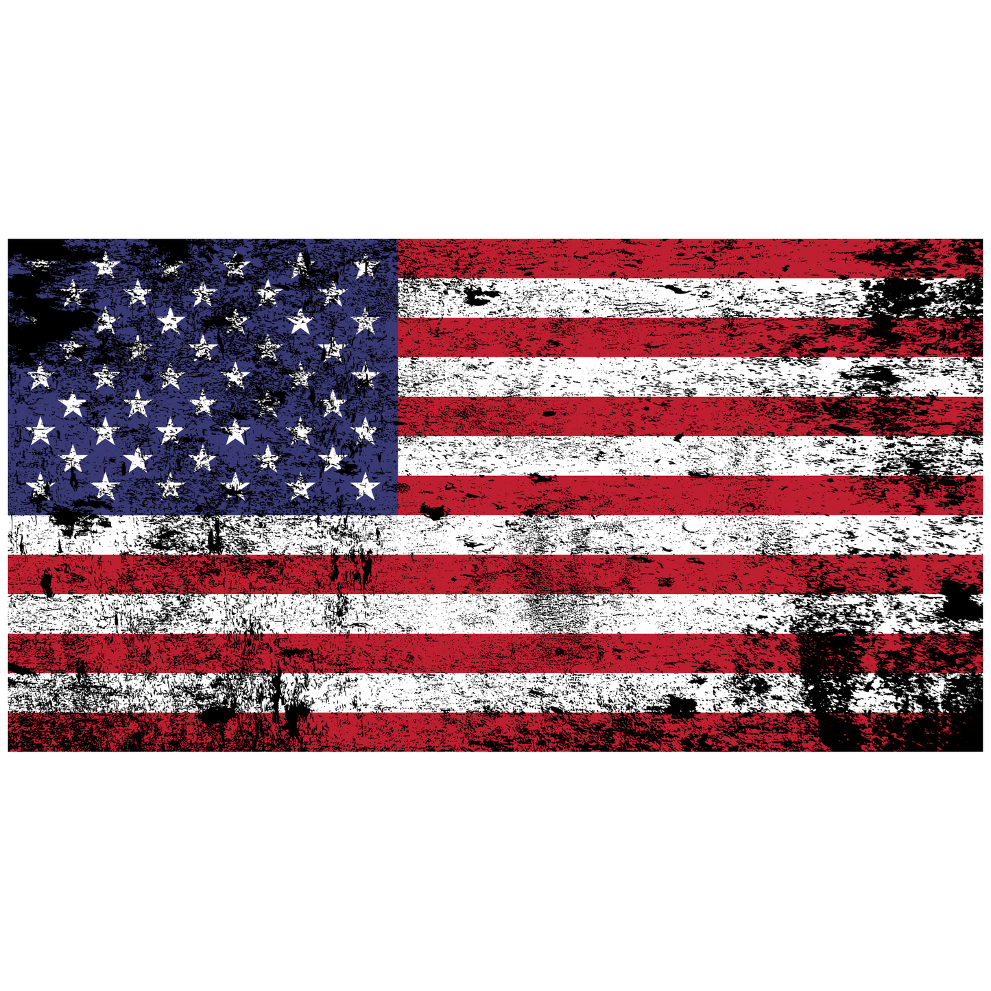 Distressed American Flag Decal (5.8 x 3.1 in)