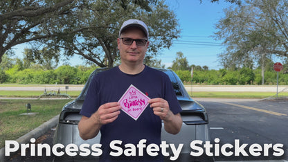 Little Princess on Board Stickers (Non-Magnetic) - Removable, Paint-Safe Signs for Cars & Windows (2-Pack)
