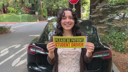 Student Driver Stickers - Removable, Non-Magnetic, New Driver Signs For Cars & Windows