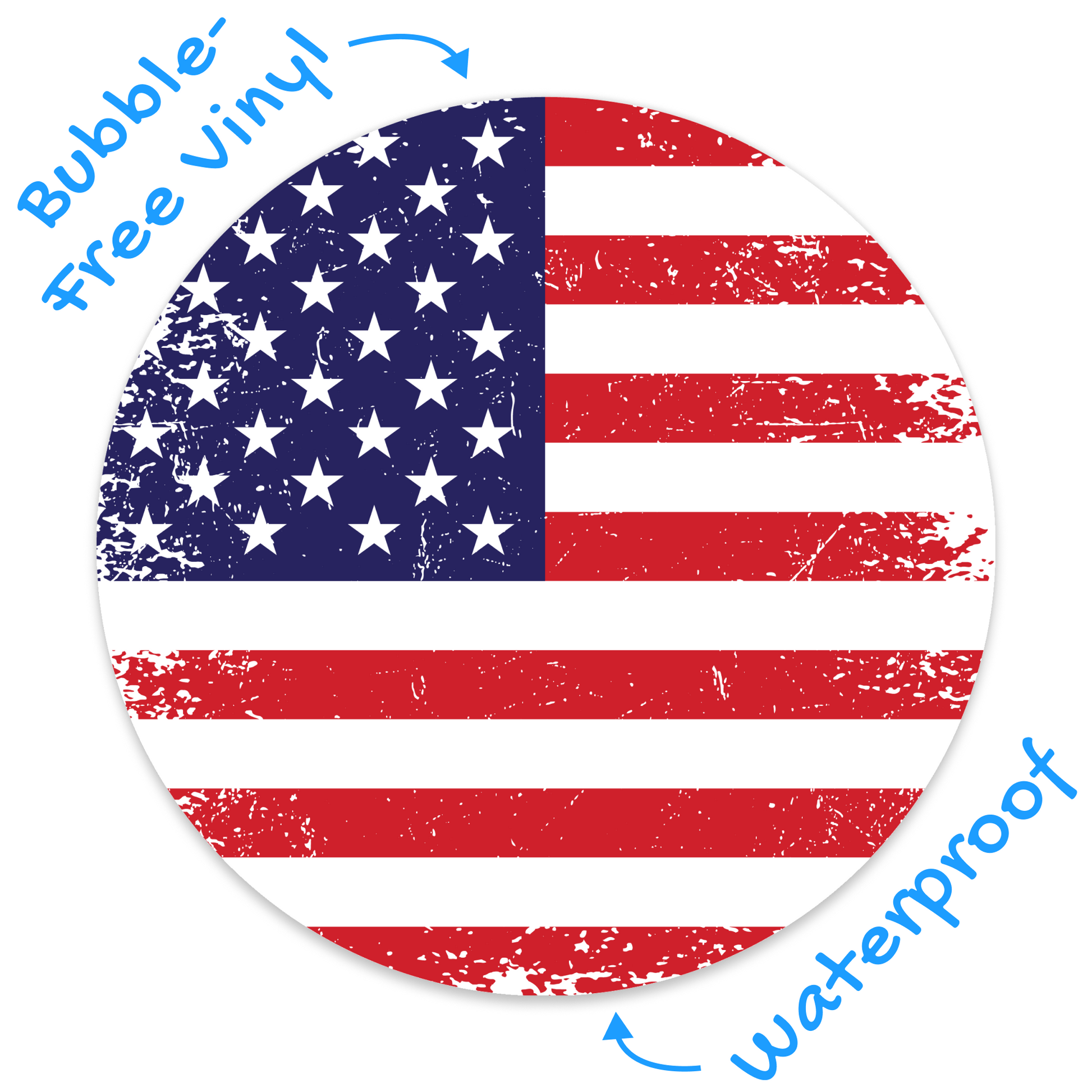 American Flag Sticker One Nation 2