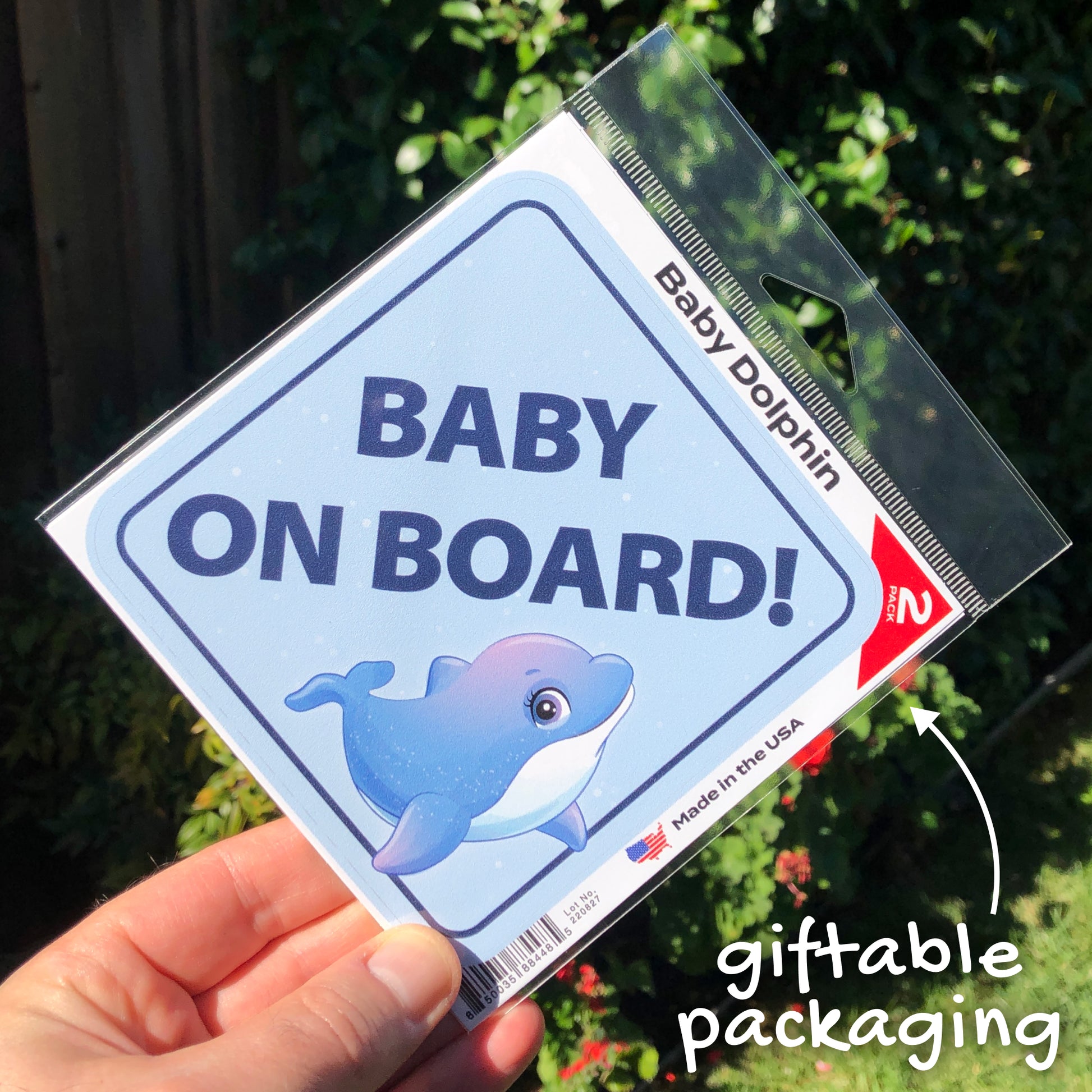 Baby on Board Stickers - No Paint Damage - Baby Chick - White (2-Pack)