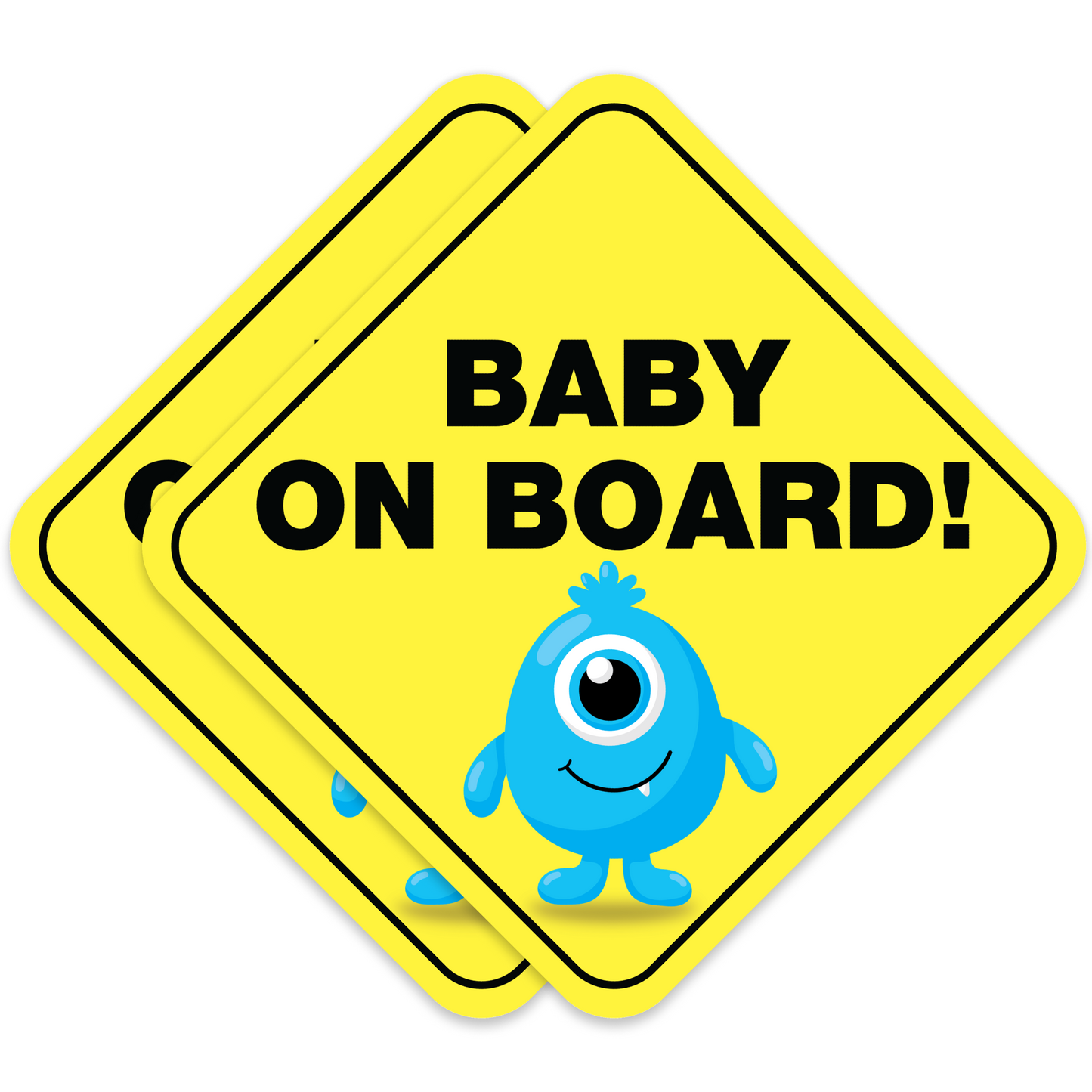 Baby On Board Baby Monster Blue 1