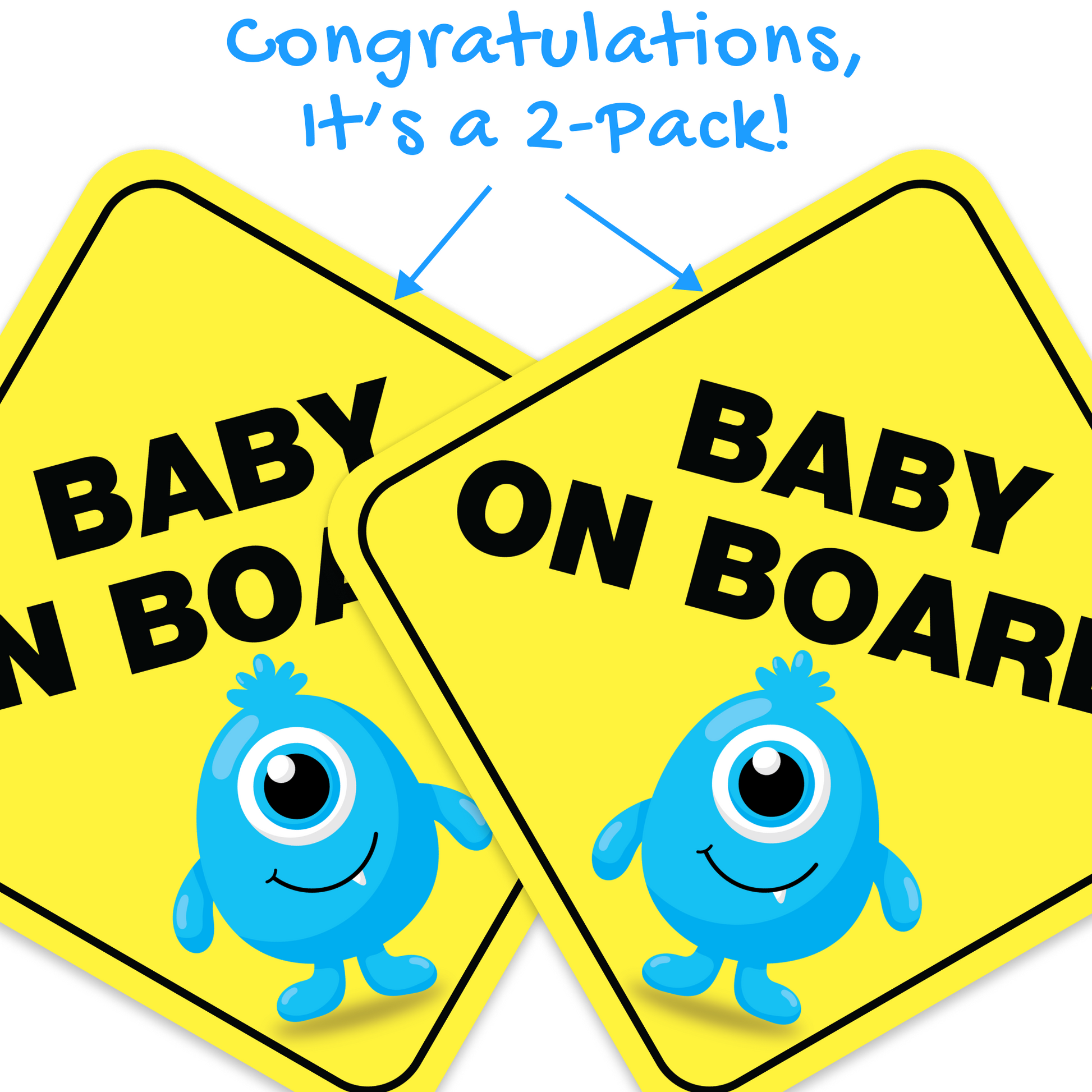 Baby On Board Baby Monster Blue 2