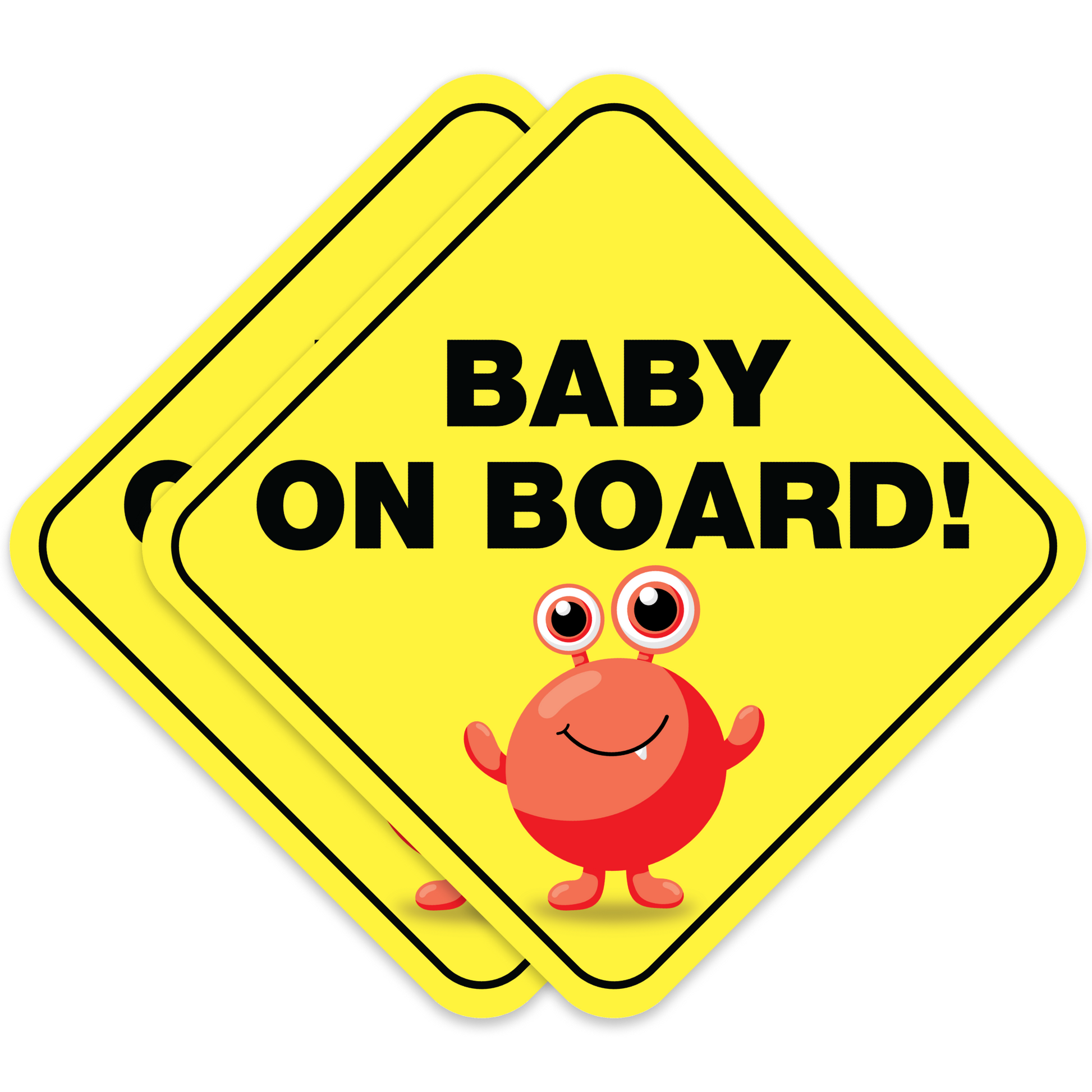 Baby On Board Baby Monster Red 1