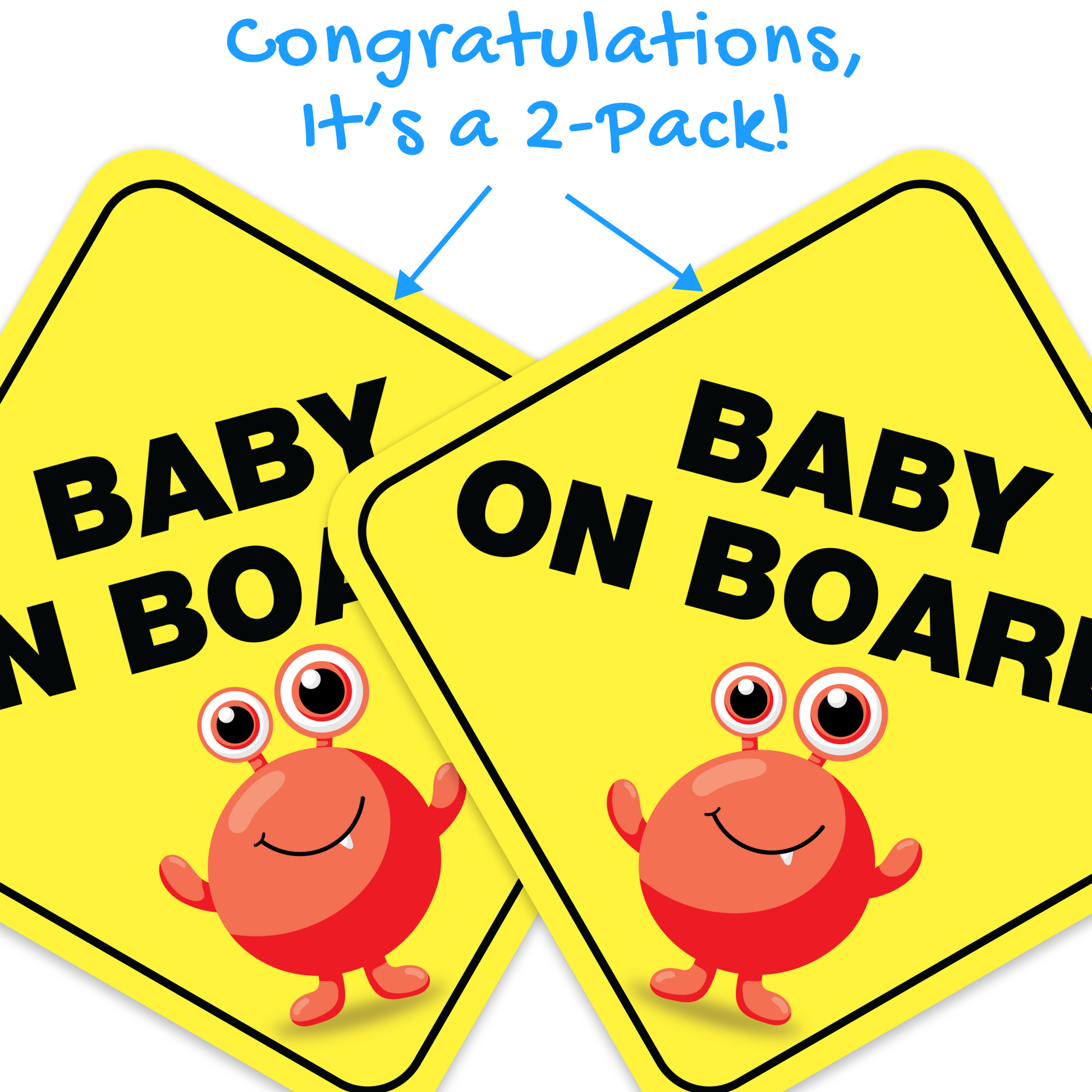 Baby On Board Baby Monster Red 2