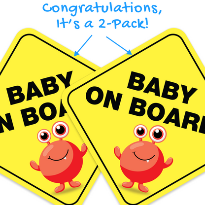 Baby On Board Baby Monster Red 2
