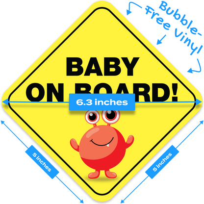 Baby On Board Baby Monster Red 4