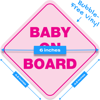 Baby On Board Pink 4.2