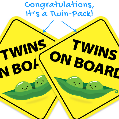 Twins On Board Two Little Peas 2